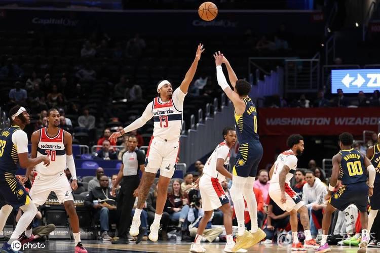 步行者全面爆发，客场狂扫奇才162分